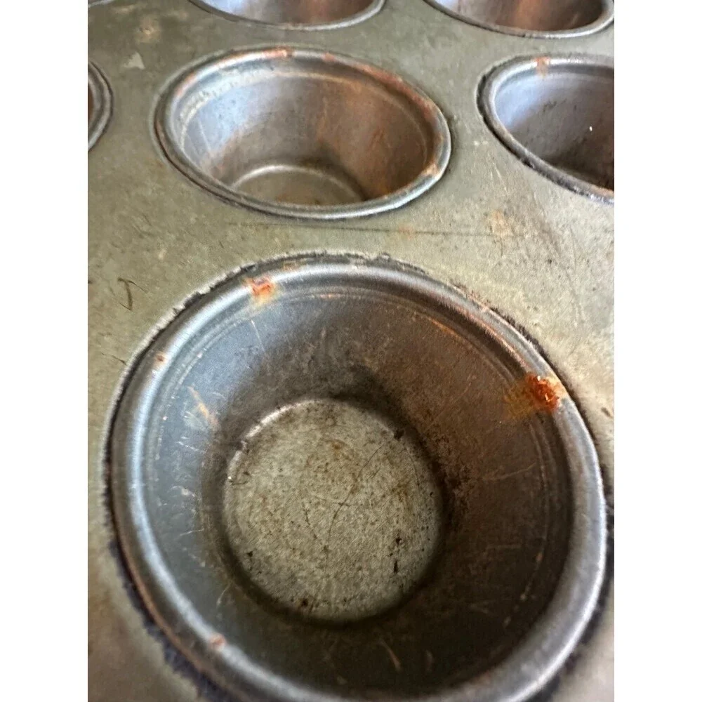 Two piece vintage cupcake tins